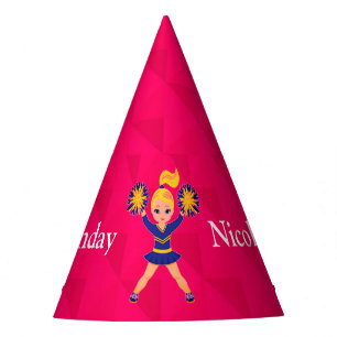 Cheerleader "Happy Birthday" Personalised Party Hat