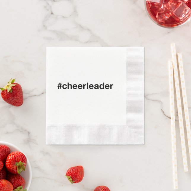 CHEERLEADER Hashtag Napkin (Insitu)