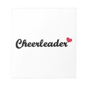 Cheerleader heart notepad