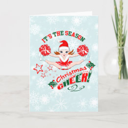 Cheerleader Holiday Card
