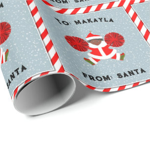Cheerleader Holiday Gifts Wrapping Paper