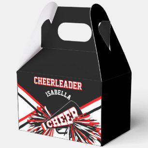 Cheerleader in Black, White and Red Favour Box