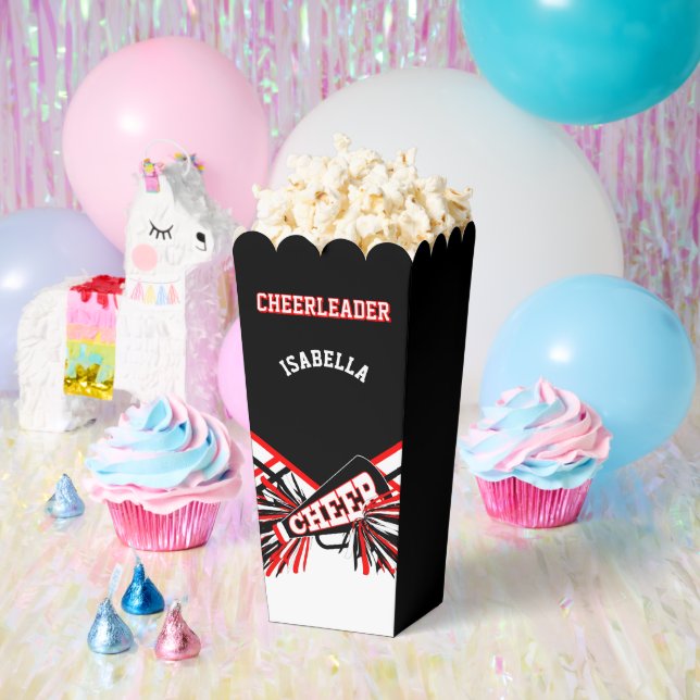 Cheerleader in Black, White and Red Favour Box (Party)