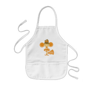 Cheerleader in Orange Kids Apron