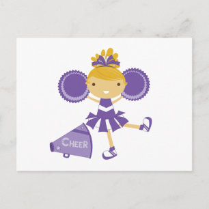 Cheerleader in Purple Postcard