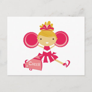 Cheerleader in Red Postcard