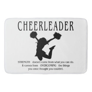 Cheerleader inspirational Quote Bath Mat