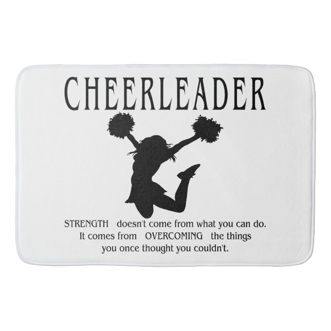 Cheerleader inspirational Quote Bath Mat (Front)