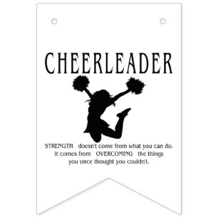 Cheerleader inspirational Quote Bunting