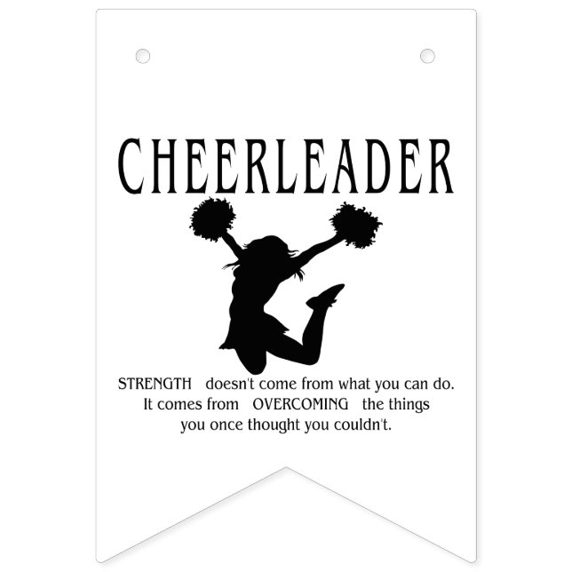 Cheerleader inspirational Quote Bunting (First Flag)