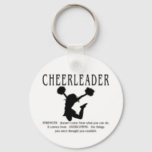 Cheerleader inspirational Quote Key Ring