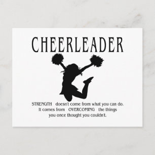 Cheerleader inspirational Quote Postcard