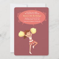 Cheerleader Invitation