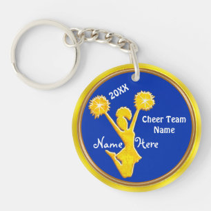 Cheerleader Keychains, 3 Text Box Templates Key Ring