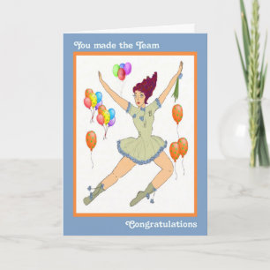 Cheerleader Made Team Congratulations Card