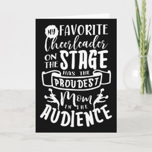 Cheerleader Mum Cheerleading Cheering Squad Cheer Card