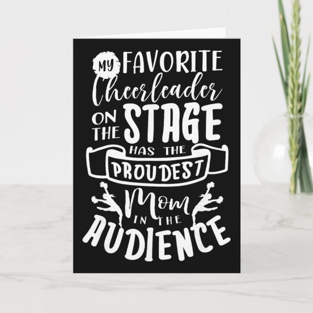 Cheerleader Mum Cheerleading Cheering Squad Cheer  Card (Front)