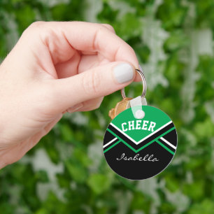 Cheerleader Outfit in Green Key Ring