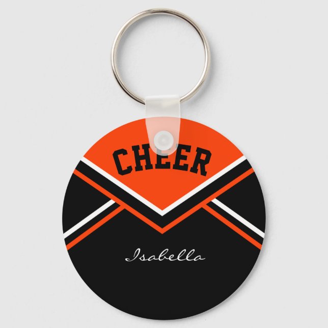 Cheerleader Outfit in Orange Key Ring (Front)