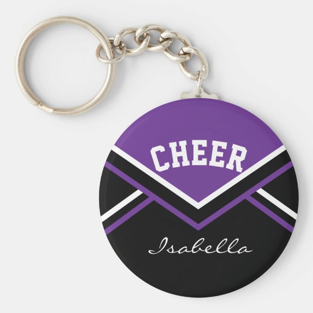 Cheerleader Outfit in Purple Key Ring (Front)