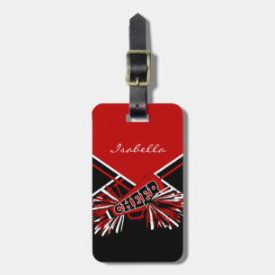 Cheerleader 📣 Outfit in Red and Black Luggage Tag
