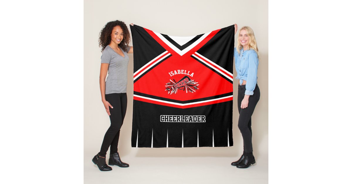 Download Cheerleader Outfit - Red, White & Black Fleece Blanket ...