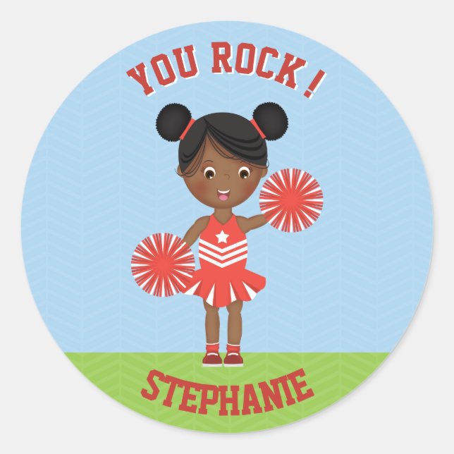 Cheerleader Party Classic Round Sticker (Front)