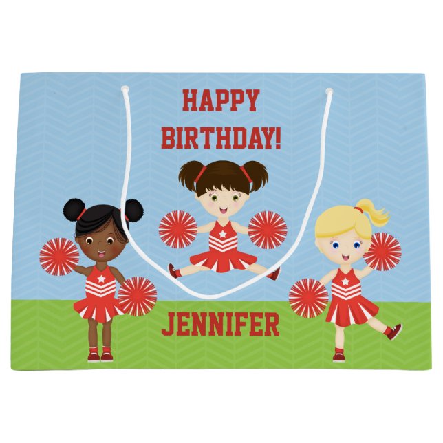 Cheerleader Party Large Gift Bag (Front)
