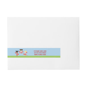 Cheerleader Party Wraparound Address Label