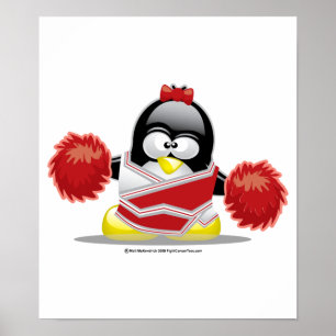 Cheerleader Penguin Poster