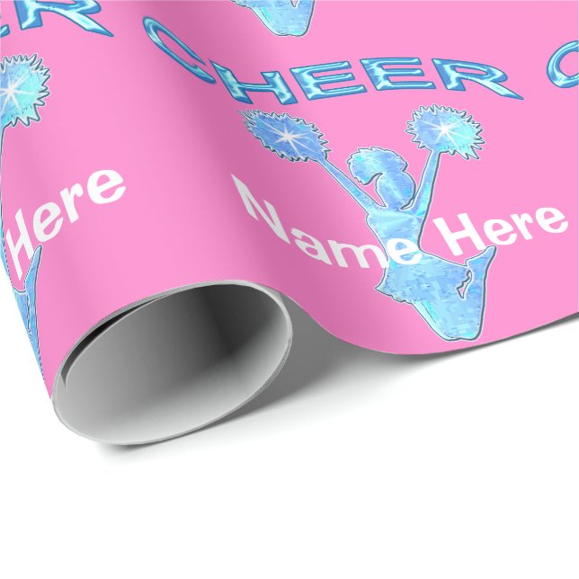 Cheerleader Personalised Wrapping Paper with NAME (Roll Corner)