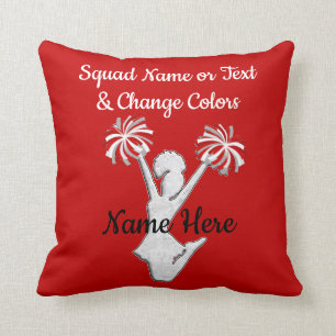 Cheerleader Pillow Personalised Your Text, Colours