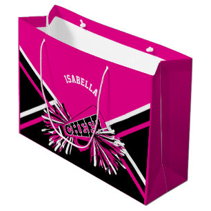 Cheerleader 📣 - Pink, White and Black - Large Gift Bag