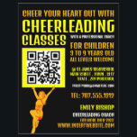 Cheerleader QR Code Sign, Cheerleading Classes Flyer<br><div class="desc">Cheerleader QR Code Sign,  Cheerleading Classes Advertising Flyers By The Business Card Store.</div>
