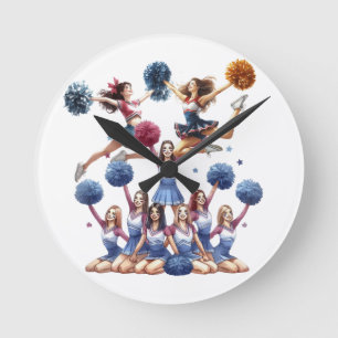 Cheerleader round clock