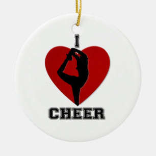 Cheerleader round ornament