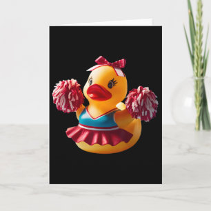 Cheerleader Rubber Duck Cheerleading Cheer Ducky D Card