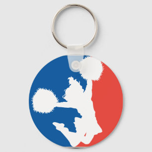 Cheerleader Silhouette Key Ring