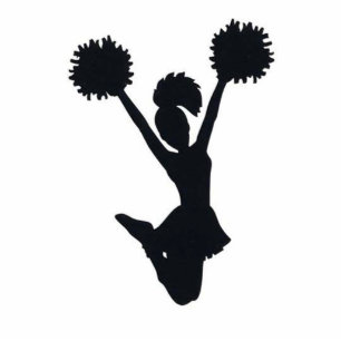 Cheerleader Silhouette Standing Photo Sculpture
