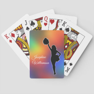Cheerleader Sports Theme personalise with name Playing Cards
