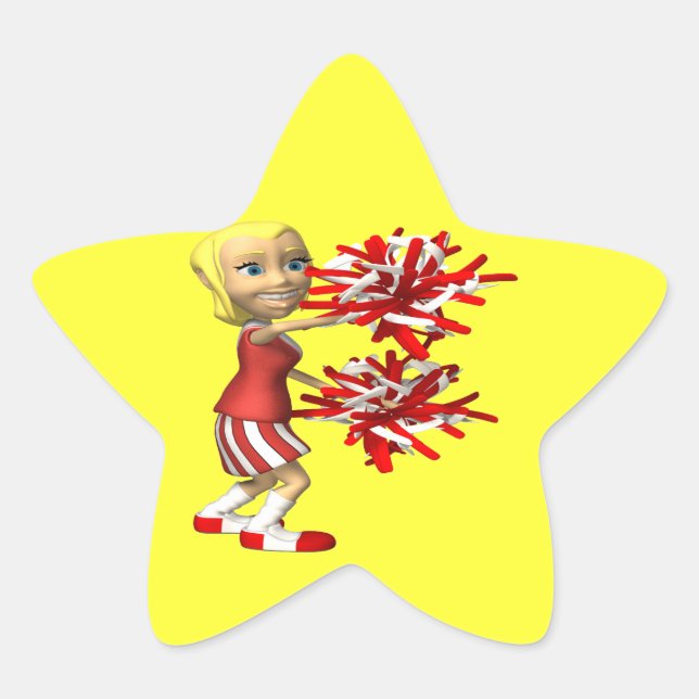 Cheerleader Star Sticker (Front)