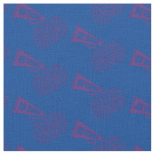 Cheerleader Team School Colors Purple & Blue Fabric