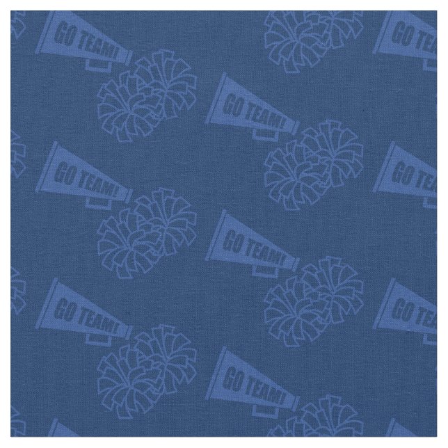 Cheerleader Team School Colours Blue & Navy Fabric (Close Up)