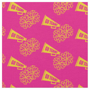Cheerleader Team School Colours Gold & Pink Fabric