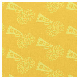 Cheerleader Team School Colours Yellow & Gold Fabric