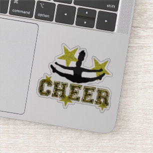Cheerleader toe touch vinyl cut sticker