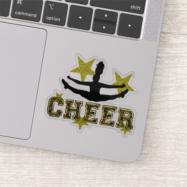 Cheerleader toe touch vinyl cut sticker (Detail)