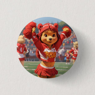 Cheerleader Winnie the Pooh 1 3 Cm Round Badge