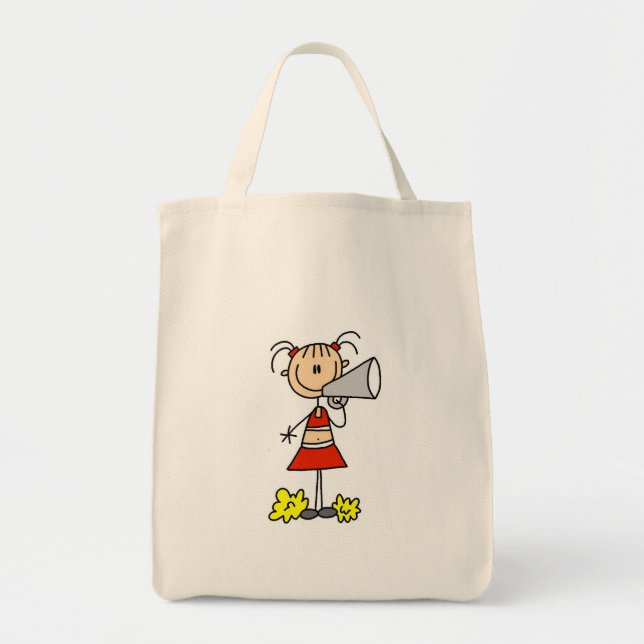 Cheerleader with Megaphone Tote Bag (Front)
