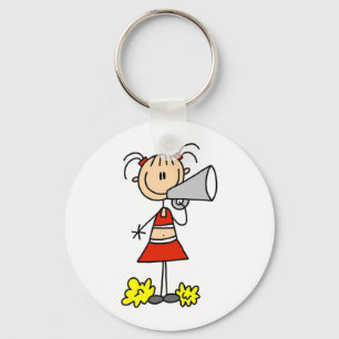 Cheerleader with Megaphone Tshirts and Gifts Key Ring